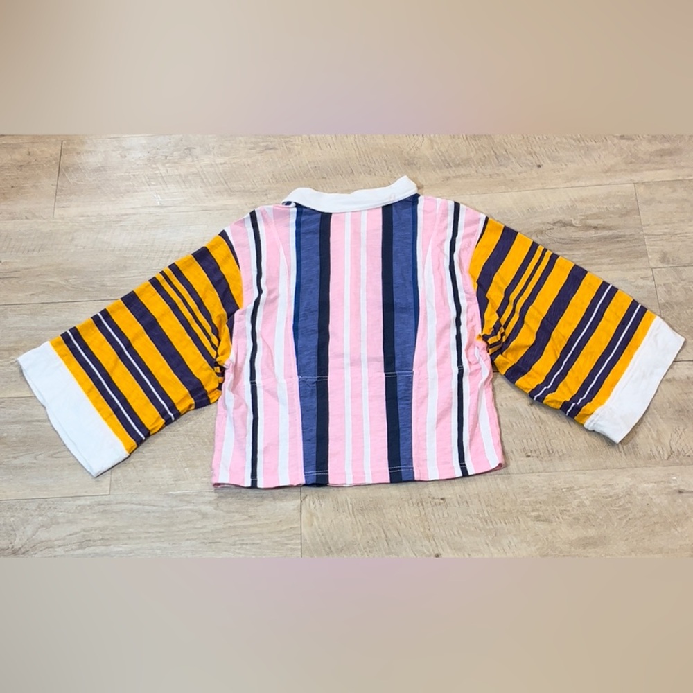 Anthropologie Pilcro Women’s Rugby Polo Wide 3/4 Sleeves Top Size XL - Picture 10 of 10
